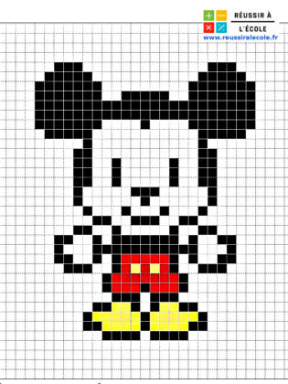 pixel art fácil da disney