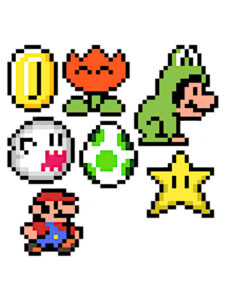 pixel art mario bros