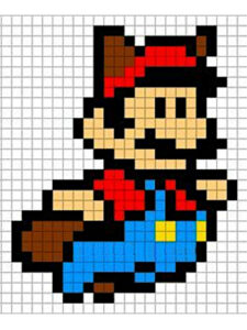 pixel art mario bros