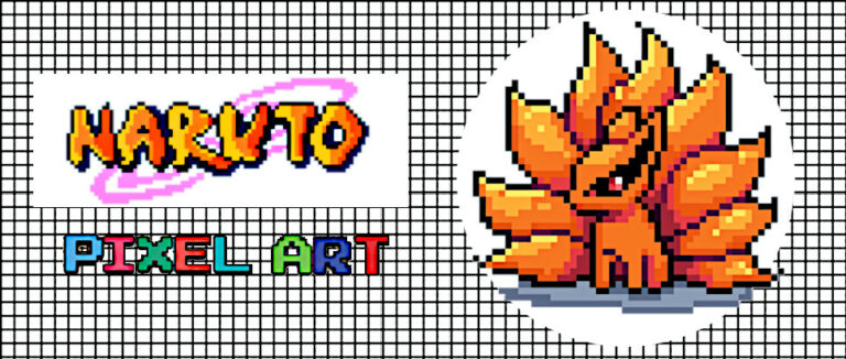 Naruto Pixel Art : 40 desenhos para imprimir