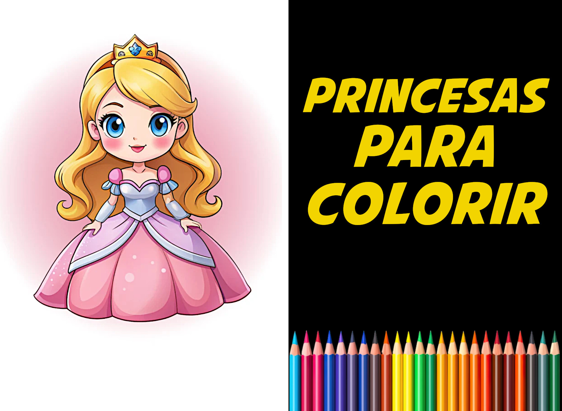 princesa para colorir