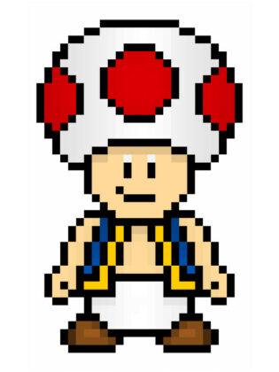 super mario pixel art