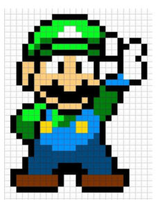 super mario pixel art