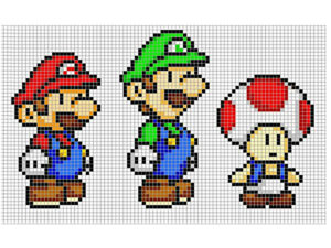 super mario pixel art