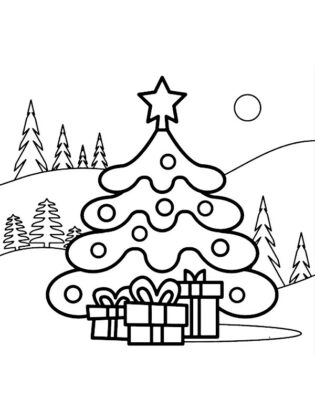 arvore de natal desenho