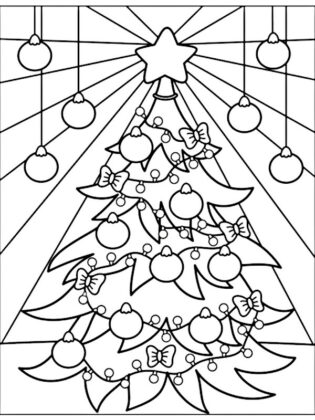 arvore para colorir