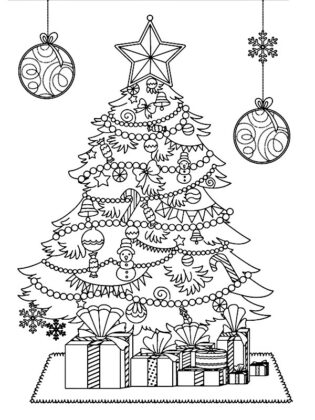 arvore para colorir