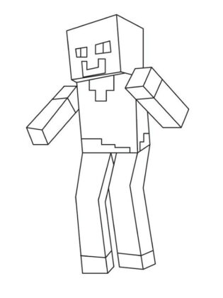 desenho de minecraft