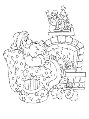 desenho de papai noel