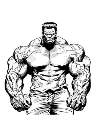 desenho do hulk para colorir