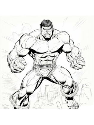 desenho hulk para colorir