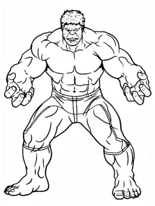 desenho hulk para colorir