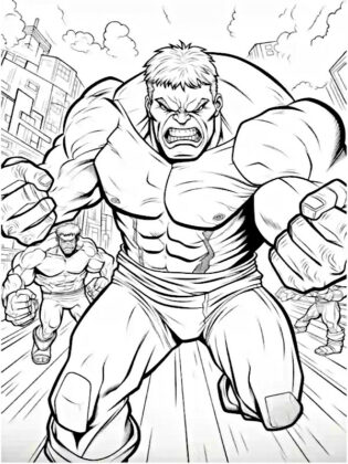 desenho hulk para colorir