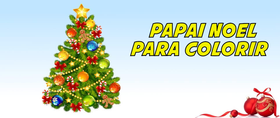 Página para colorir de natal papai noel e renas para colorir