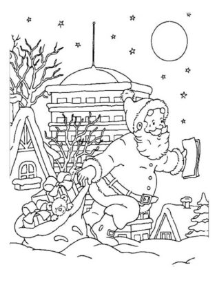 desenho papai noel
