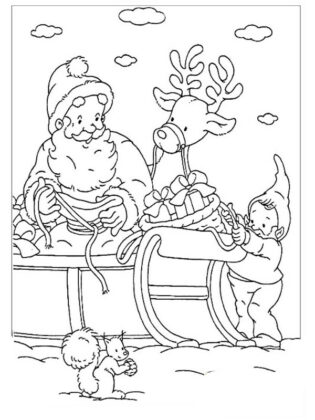 desenho papai noel