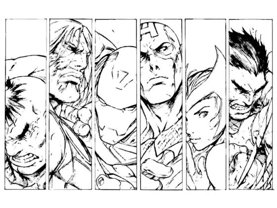 desenho para colorir marvel