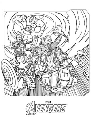 desenho para colorir marvel