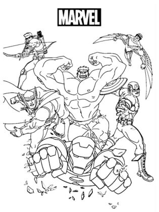 desenho para colorir marvel