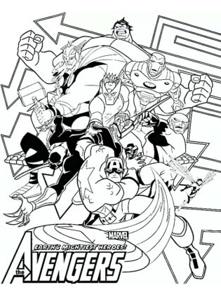 desenho para colorir marvel