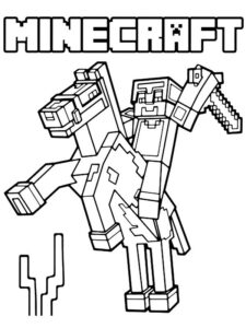 desenho para colorir minecraft