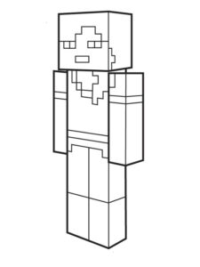 desenho para colorir minecraft