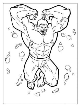 desenhos do hulk para colorir