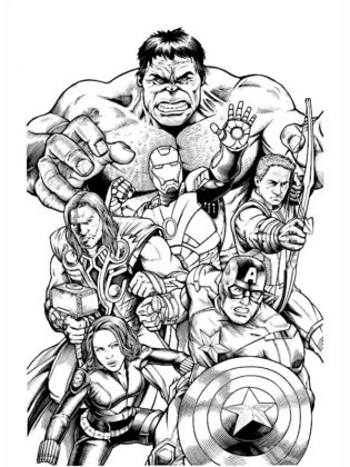 desenhos para colorir marvel