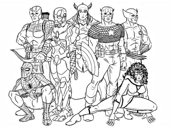 desenhos para colorir marvel