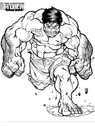 hulk para colorir