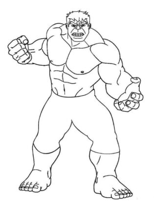 hulk para colorir