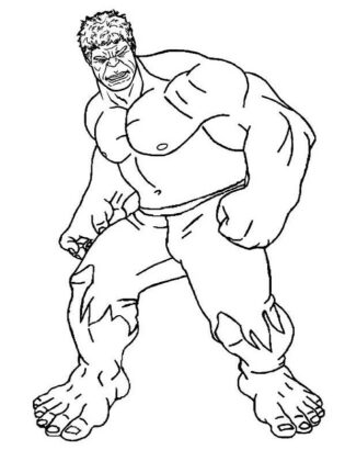 hulk para colorir