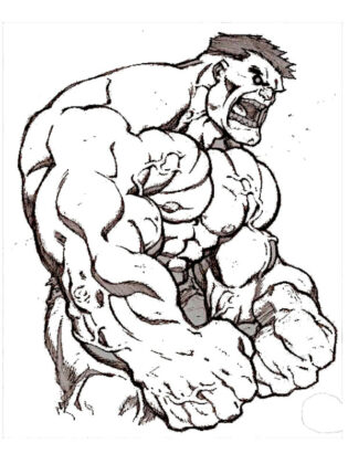 hulk para colorir