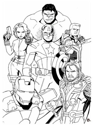 marvel para colorir