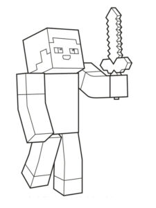 minecraft desenho para colorir