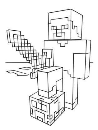 minecraft para colorir