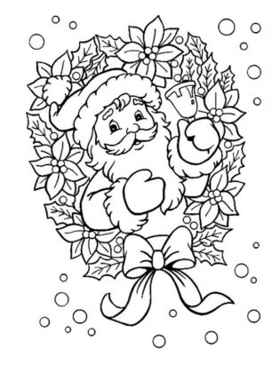 papai noel para colorir