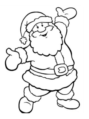 papai noel para colorir