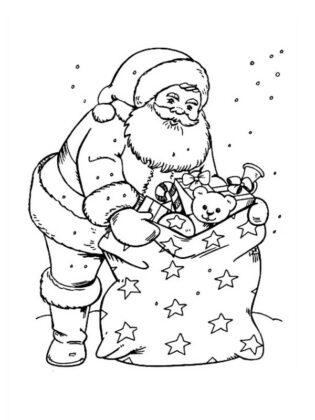papai noel para colorir