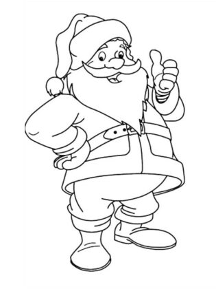 papai noel para colorir