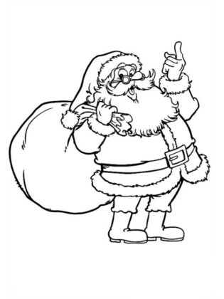 papai noel para colorir