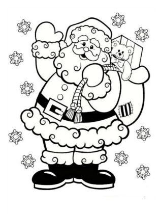 papai noel para colorir