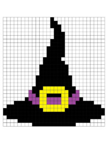 bruxa halloween pixel art