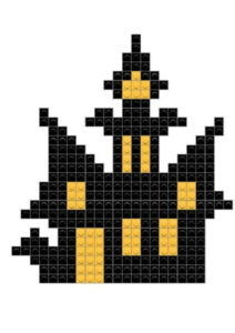 desenho pixel art halloween