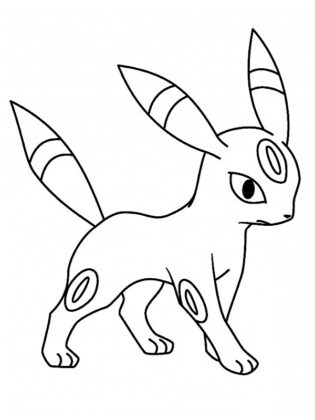 evoluções do eevee para colorir