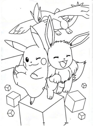 evoluções do eevee para colorir