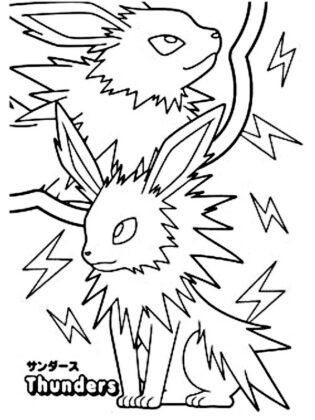 evoluções eevee para colorir