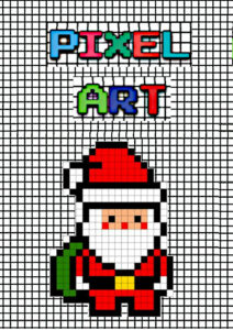 papai noel pixel art