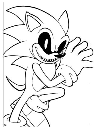 sonic exe para colorir