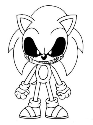 sonicexe para colorir